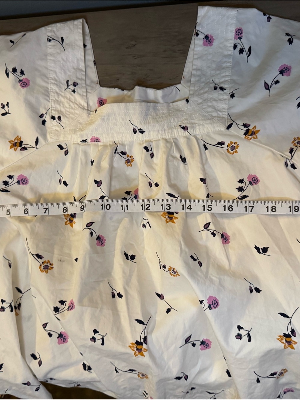 Madewell White Floral Square-Neck Peasant Blouse - Picture 8 of 8
